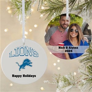 NFL Detroit Lions Personalized Photo Ornament - 2 Sided Matte - 33587-2L