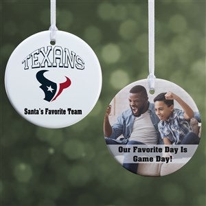 NFL Houston Texans Personalized Photo Ornament - 2 Sided Glossy - 33589-2S
