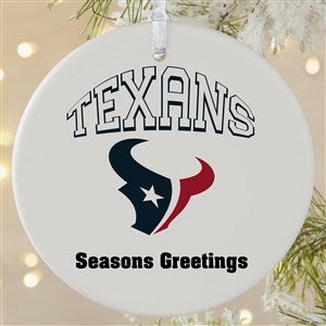 NFL Houston Texans Personalized Ornament - 1 Sided Matte - 33589-1L