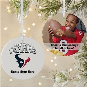 NFL Houston Texans Personalized Photo Ornament - 2 Sided Matte - 33589-2L