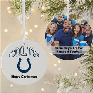 NFL Indianapolis Colts Personalized Photo Ornament - 2 Sided Matte - 33590-2L