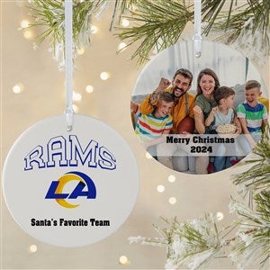 NFL Los Angeles Rams Personalized Photo Ornament - 2 Sided Matte - 33594-2L