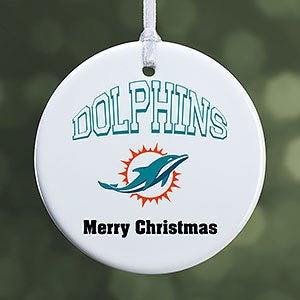 NFL Miami Dolphins Personalized Ornament - 1 Sided Glossy - 33595-1S