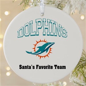 NFL Miami Dolphins Personalized Ornament - 1 Sided Matte - 33595-1L
