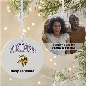 NFL Minnesota Vikings Personalized Photo Ornament - 2 Sided Matte - 33596-2L