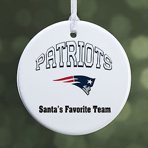 NFL New England Patriots Personalized Ornament - 1 Sided Glossy - 33597-1S