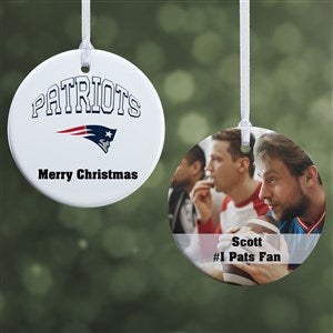 NFL New England Patriots Personalized Photo Ornament - 2 Sided Glossy - 33597-2S