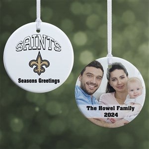 NFL New Orleans Saints Personalized Photo Ornament - 2 Sided Glossy - 33598-2S