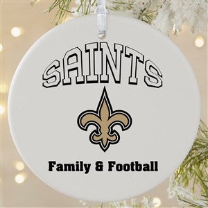 NFL New Orleans Saints Personalized Ornament - 1 Sided Matte - 33598-1L
