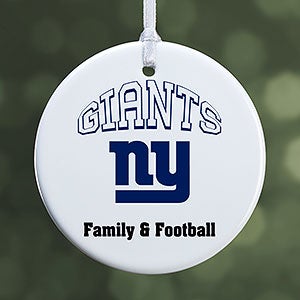 NFL New York Giants Personalized Ornament - 1 Sided Glossy - 33599-1S