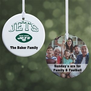 NFL New York Jets Personalized Photo Ornament - 2 Sided Glossy - 33600-2S