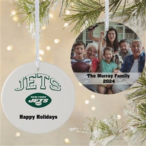 NFL New York Jets Personalized Photo Ornament - 2 Sided Matte - 33600-2L