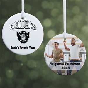NFL Las Vegas Raiders Personalized Photo Ornament - 2 Sided Glossy - 33601-2S