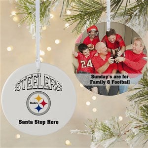 NFL Pittsburgh Steelers Personalized Photo Ornament - 2 Sided Matte - 33603-2L