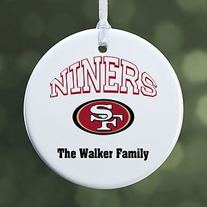 NFL San Francisco 49ers Personalized Ornament - 1 Sided Glossy - 33604-1S
