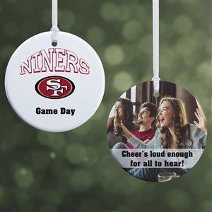 NFL San Francisco 49ers Personalized Photo Ornament - 2 Sided Glossy - 33604-2S