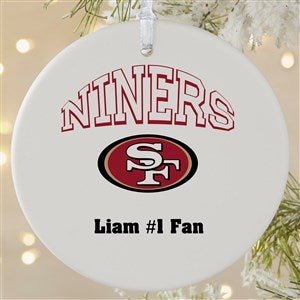NFL San Francisco 49ers Personalized Ornament - 1 Sided Matte - 33604-1L