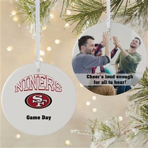 NFL San Francisco 49ers Personalized Photo Ornament - 2 Sided Matte - 33604-2L