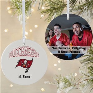 NFL Tampa Bay Buccaneers Personalized Photo Ornament - 2 Sided Matte - 33606-2L
