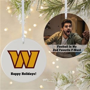 NFL Washington Football Team Personalized Photo Ornament - 2 Sided Matte - 33608-2L