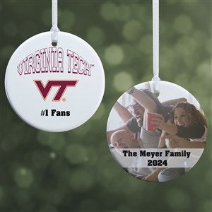 NCAA Virginia Tech Hokies Personalized Photo Ornament - 2 Sided Glossy - 33609-2S