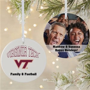 NCAA Virginia Tech Hokies Personalized Photo Ornament - 2 Sided Matte - 33609-2L