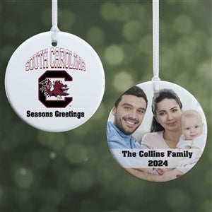 NCAA South Carolina Gamecocks Personalized Photo Ornament-2.85 Glossy - 2 Sided - 33612-2S
