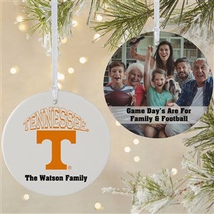 NCAA Tennessee Volunteers Personalized Photo Ornament - 2 Sided Matte - 33616-2L