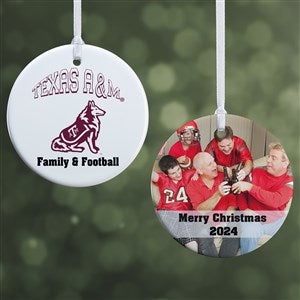 NCAA Texas A&M Aggies Personalized Photo Ornament - 2 Sided Glossy - 33618-2S