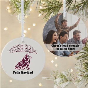NCAA Texas A&M Aggies Personalized Photo Ornament  - 2 Sided Matte - 33618-2L
