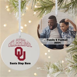NCAA Oklahoma Sooners Personalized Photo Ornament  - 2 Sided Matte - 33623-2L