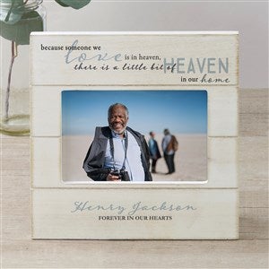 Heaven In Our Home Personalized Memorial Shiplap Picture Frame- 4x6 Horizontal - 33626-4x6H