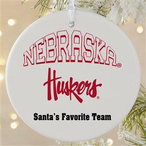 NCAA Nebraska Cornhuskers Personalized Ornament - 1 Sided Matte - 33635-1L