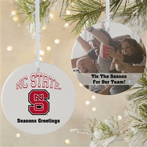 NCAA NC State Wolfpack Personalized Photo Ornament  - 2 Sided Matte - 33636-2L