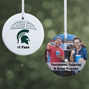 NCAA Michigan State Spartans Personalized Photo Ornament - 2 Sided Glossy - 33637-2S