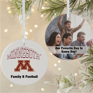 NCAA Minnesota Golden Gophers Personalized Photo Ornament - 2 Sided Matte - 33639-2L