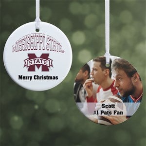 NCAA Mississippi State Bulldogs Personalized Photo Ornament - 2 Sided Glossy - 33642-2S