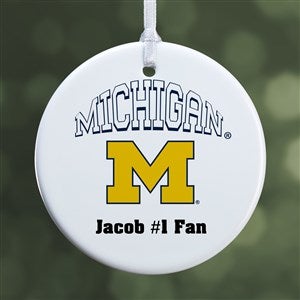 NCAA Michigan Wolverines Personalized Ornament - 1 Sided Glossy - 33643-1S