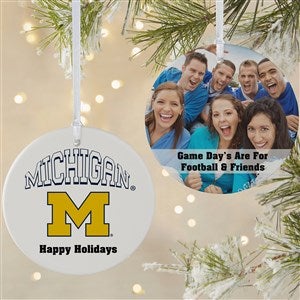 NCAA Michigan Wolverines Personalized Photo Ornament - 2 Sided Matte - 33643-2L