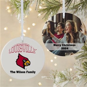 NCAA Louisville Cardinals Personalized Photo Ornament  - 2 Sided Matte - 33648-2L