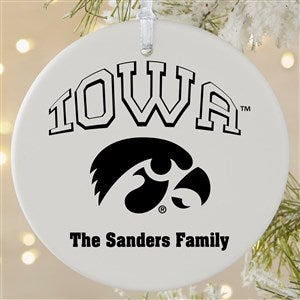 NCAA Iowa Hawkeyes Personalized Ornament - 1 Sided Matte - 33649-1L