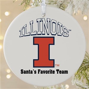 NCAA Illinois Fighting Illini Personalized Ornament - 1 Sided Matte - 33650-1L