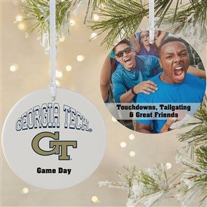 NCAA Georgia Tech Yellow Jackets Personalized Photo Ornament  - 2 Sided Matte - 33651-2L