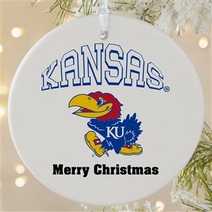 NCAA Kansas Jayhawks Personalized Ornament - 1 Sided Matte - 33652-1L