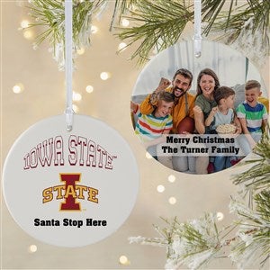 NCAA Iowa State Cyclones Personalized Photo Ornament  - 2 Sided Matte - 33653-2L