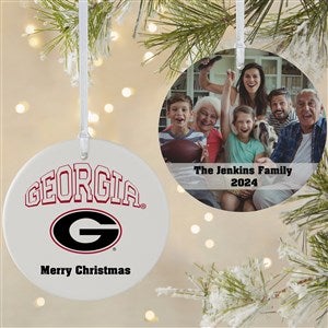 NCAA Georgia Bulldogs Personalized Photo Ornament - 2 Sided Matte - 33660-2L