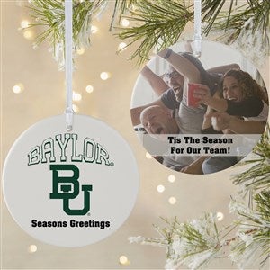 NCAA Baylor Bears Personalized Photo Ornament-3.75 Matte - 2 Sided - 33664-2L
