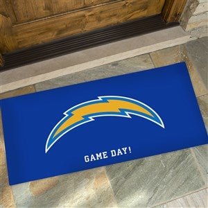 NFL Los Angeles Chargers Personalized Oversized Doormat - 24x48 - 33682-O