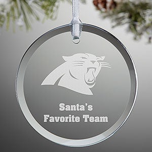 NFL Carolina Panthers Personalized Glass Ornament - 33709