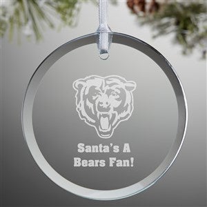 NFL Chicago Bears Personalized Glass Ornament - 33710